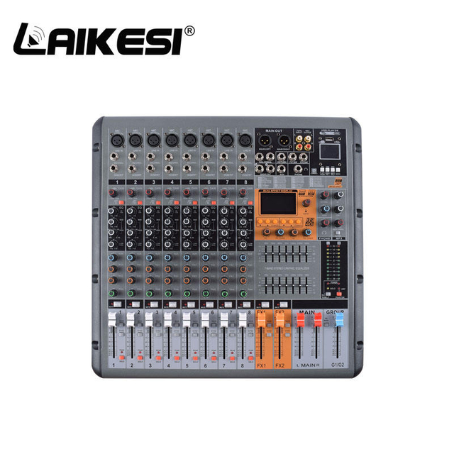 Consola de Audio Amplificada Doble Efectos 99dsp 8 каналов 650w*2 напрямую