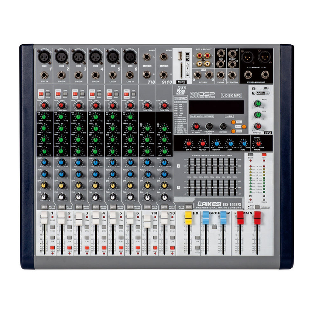 2016 новый сценический аудио диджейский микшер -- GBX1002FX микшерный аудио