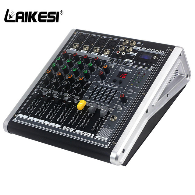 LAIEKSI Consola de audio potencia мощный микшер Mezclador