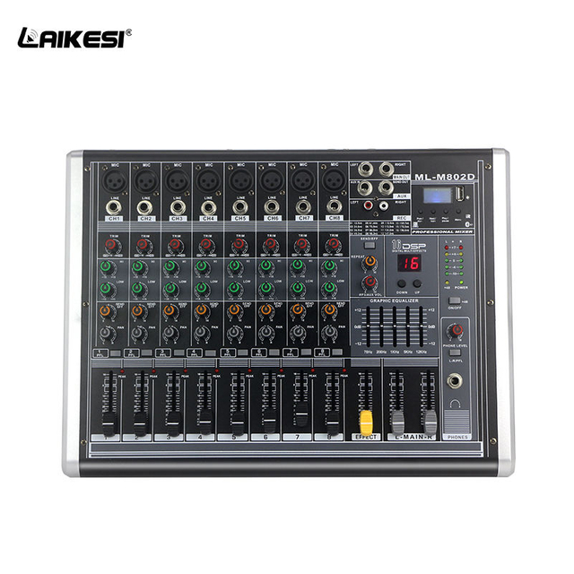 Высококачественный мини-4-канальный звуковой микшер USB Audio Mixer Power Mixer